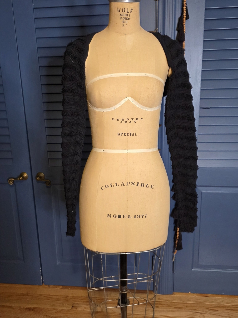 Free People Black Open-Front Textured Shrug